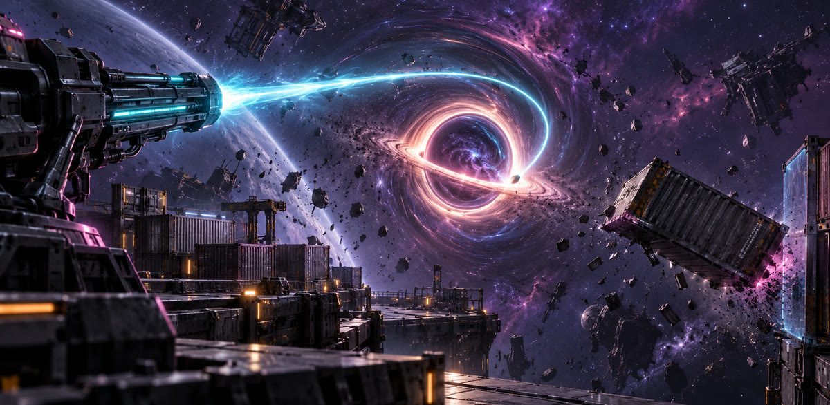 NOVA KNOCK – Artwork: Railgun-Schuss im Orbit