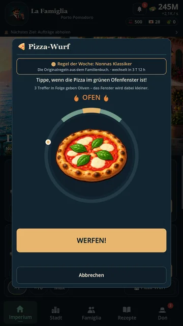 Pizza Mafia – Pizza-Wurf