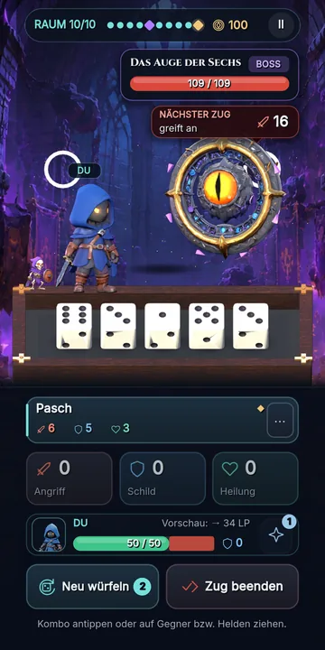 Würfel Dungeon: Stelle dich dem Auge der Sechs